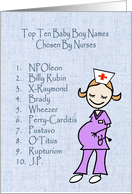 Nurse Baby Boy Names card