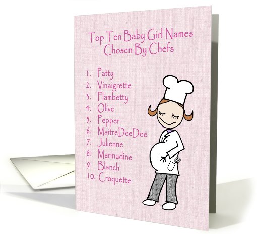 Chef Baby Girl Names card (384259)