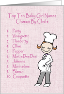 Chef Baby Girl Names card