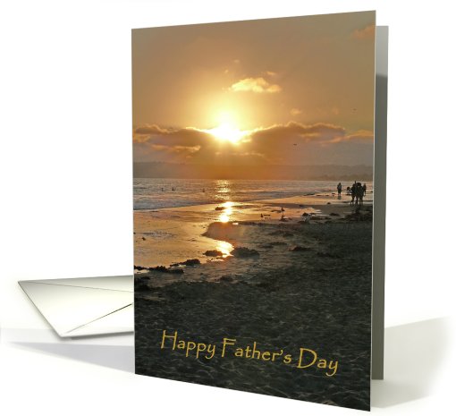 Happy Father's Day Sunset on the Beach card (427764)