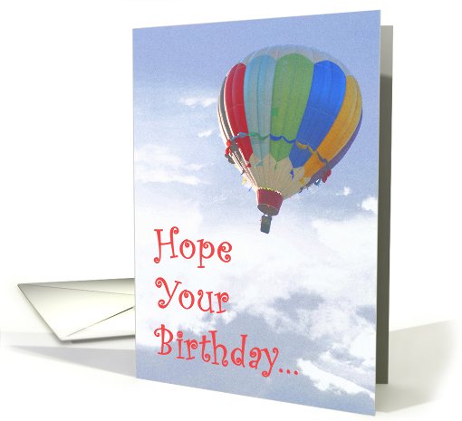 Hot Air Ballon Birthday card (446809)