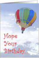 Hot Air Ballon Birthday card