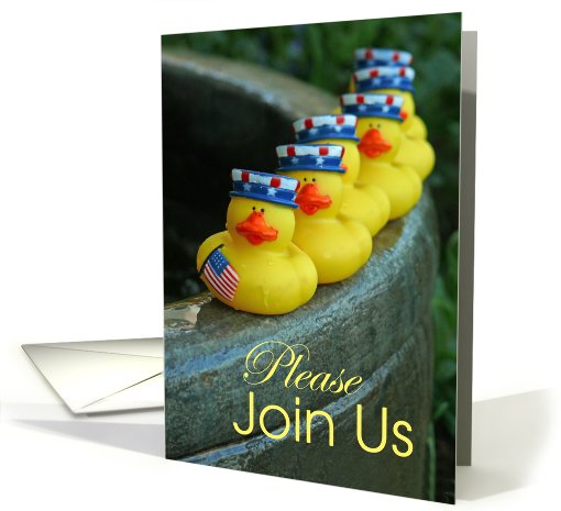 Ducky 4th of July Invitation card (447303)