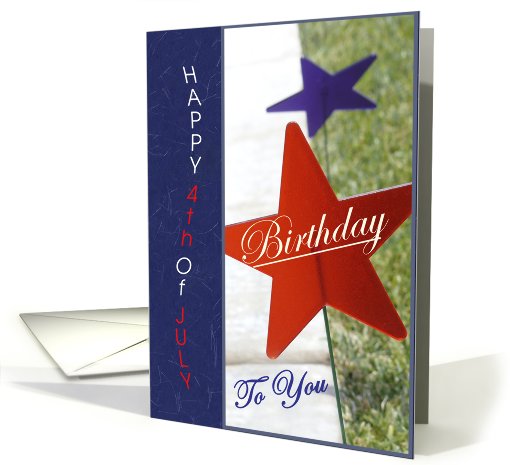 Stars 4th of July Birthday card (447306)