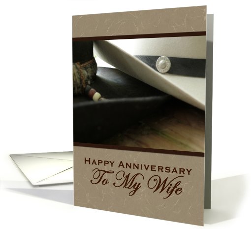 Wife Cowboy Hat Anniversary card (478761)
