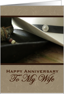 Wife Cowboy Hat Anniversary card