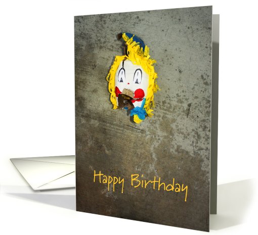 Clown Head Birthday card (500705)