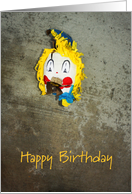 Clown Head Birthday card