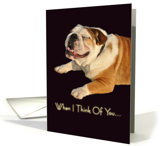 Smiling Bulldog card (537058)