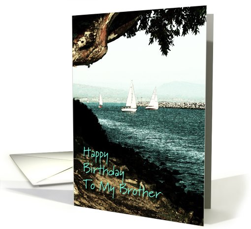 Sailboats Brother Birthday card (559101)