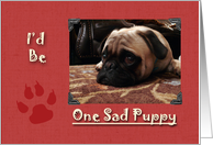 Sad Puppy Valentine card