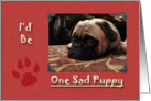 Sad Puppy Valentine card