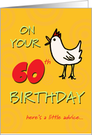 Spring Chicken 60th Birthday card