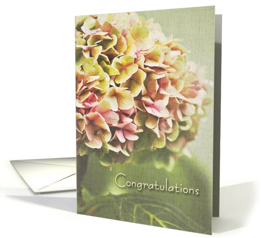 Hydrangea Congratulations Wedding card (584826)