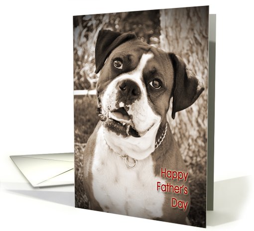 Big Dog Boxer Father's Day card (621062)
