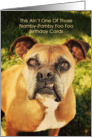 Snarling Boxer Birthday card