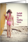 Surfer Girl Birthday card