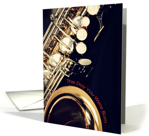 Saxophone Birthday card (640409)