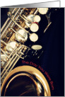 Saxophone Birthday card