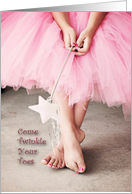 Twinkle Your Toes Ballerina Invitation card