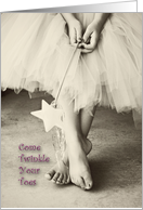 Twinkle Your Toes Ballerina Invitation card