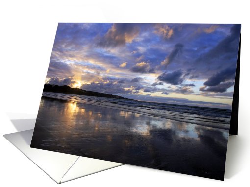 Sunset at Ninety Mile Beach, New Zealand card (295964)