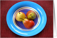 Still Life - Three Pears In A Bowl card