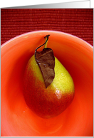 Still Life - Single Pear In A Bowl card