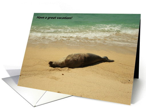 Vacation-beach with seal card (306225)