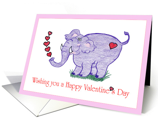 Valentine Elephant card (349241)