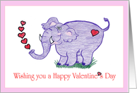 Valentine Elephant card