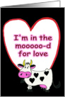 Valentine Cow card