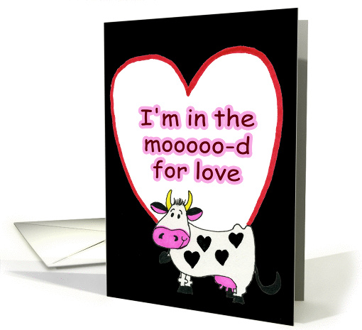Valentine Cow IOU a Night of Fun card (350666)
