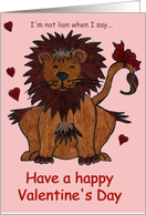 Valentine Lion card