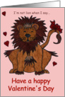 Valentine Lion card