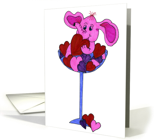 Valentine Pink Elephant card (353324)