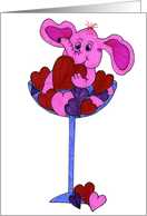 Valentine Pink Elephant card