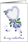 Valentine Blue Roses card