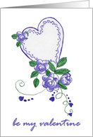 Valentine Blue Roses card