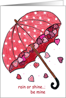 Valentine Umbrella card