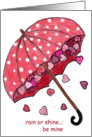 Valentine Umbrella card