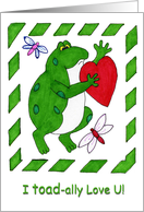 Valentine Frog card