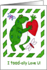 Valentine Frog card