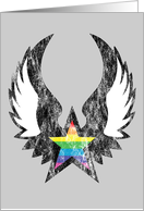 rainbow star card