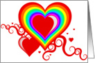 rainbow love (blank inside) card