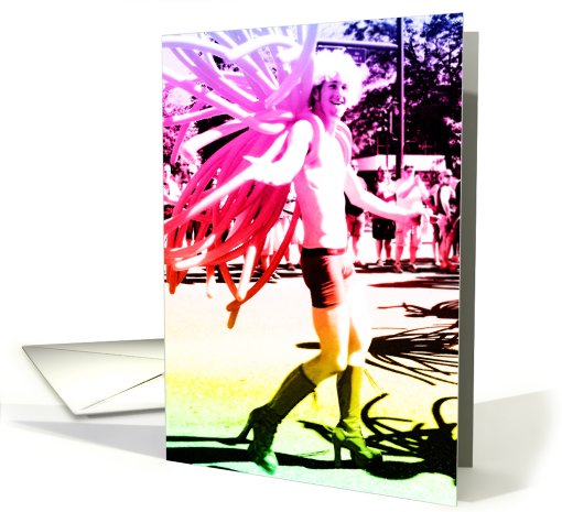 rainbow pride parade (blank inside) card (699504)