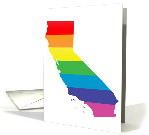 rainbow california new address announcement card (721531)