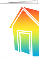 congratulations on your new home! : rainbow grunge house card