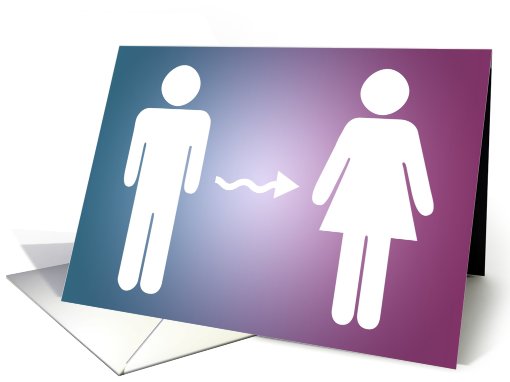 he becomes she : gender reassignment announcement card (734218)