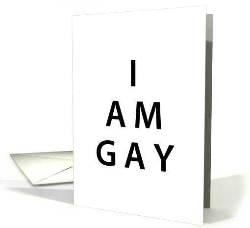 i am gay : coming out announcement card (760670)